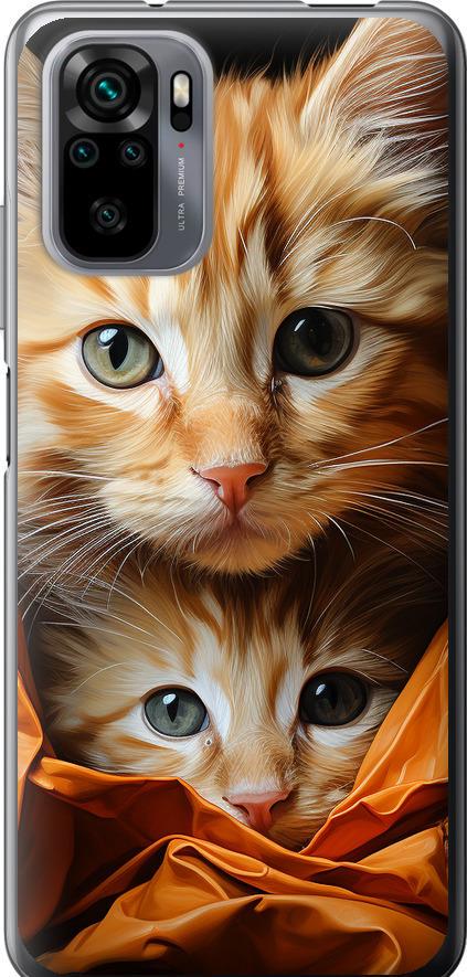 Чехол на Xiaomi Redmi Note 10 Котики 2 (5664u-2277-42517)