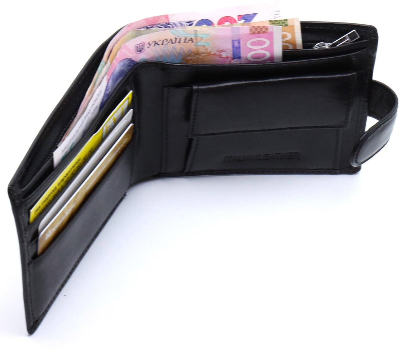 Портмоне мужское ST Leathe из натуральной кожи Черный (В104) - фото 5