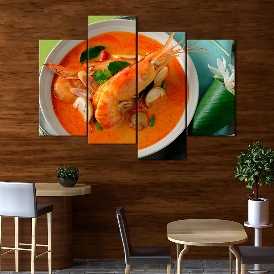 Настенний декор Национальный суп Таиланда Том ям 129x90 см (A533-4)