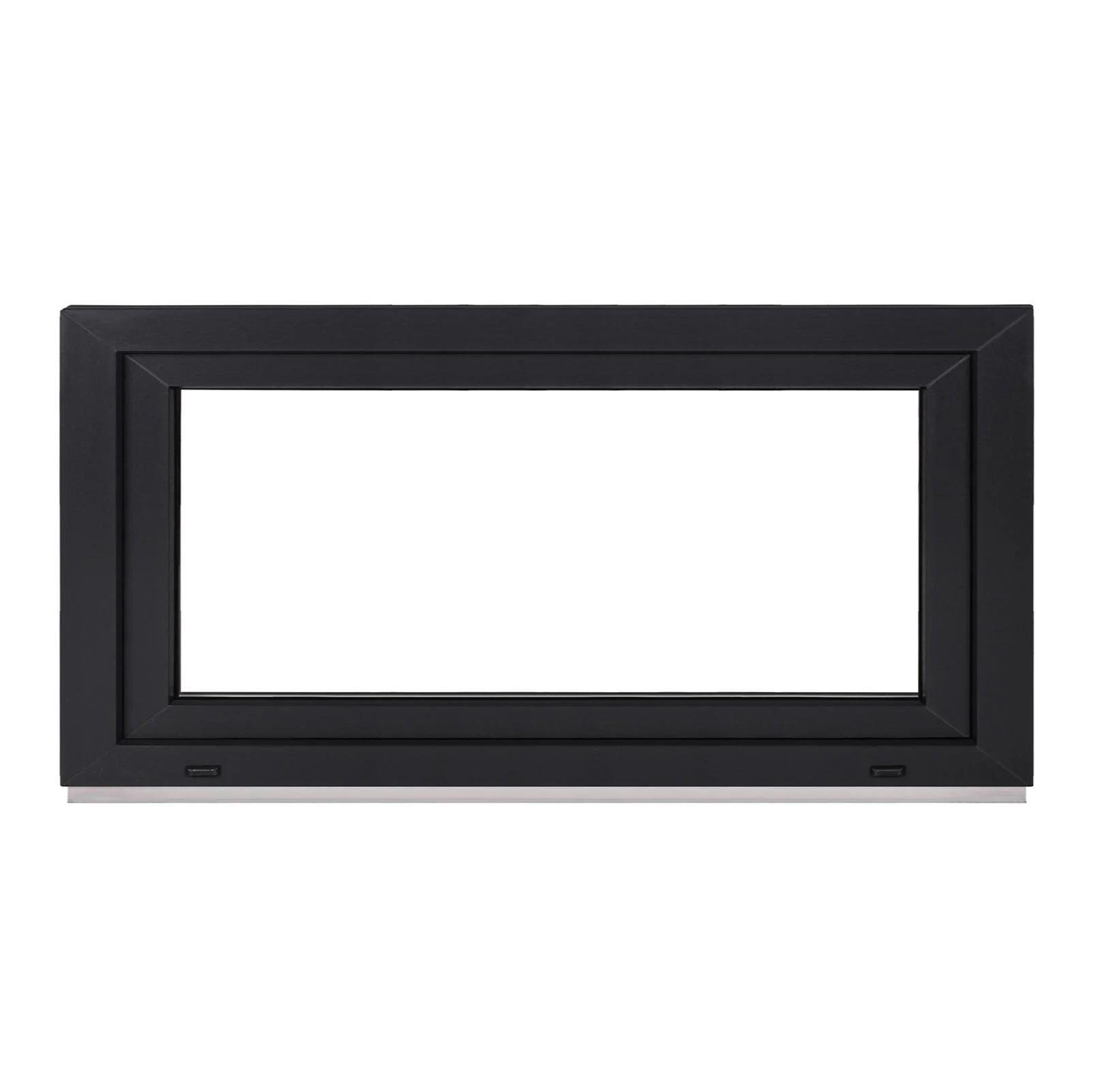 Окно пластиковое однокамерное Steko V62 600x800 мм поворотно-откидное Антрацит (985456)