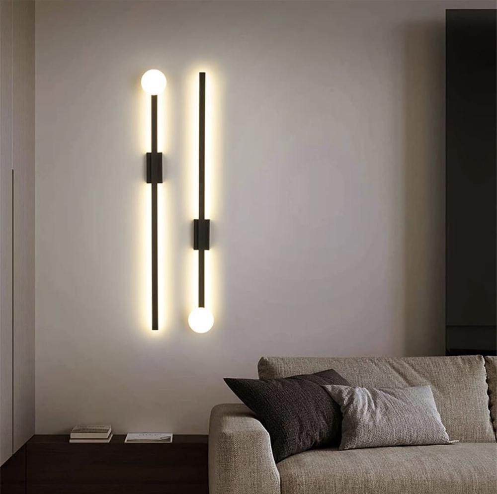 Бра Line.F минималистичная с белым плафоном 100 см (456_2214)