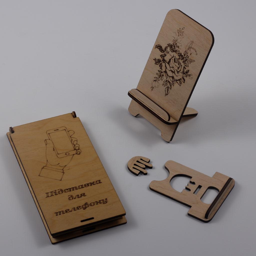 Підставка-тримач для телефону з дерева 49 (03020052) - фото 6 Підставка-тримач для телефону з дерева 49 (03020052) - фото 6