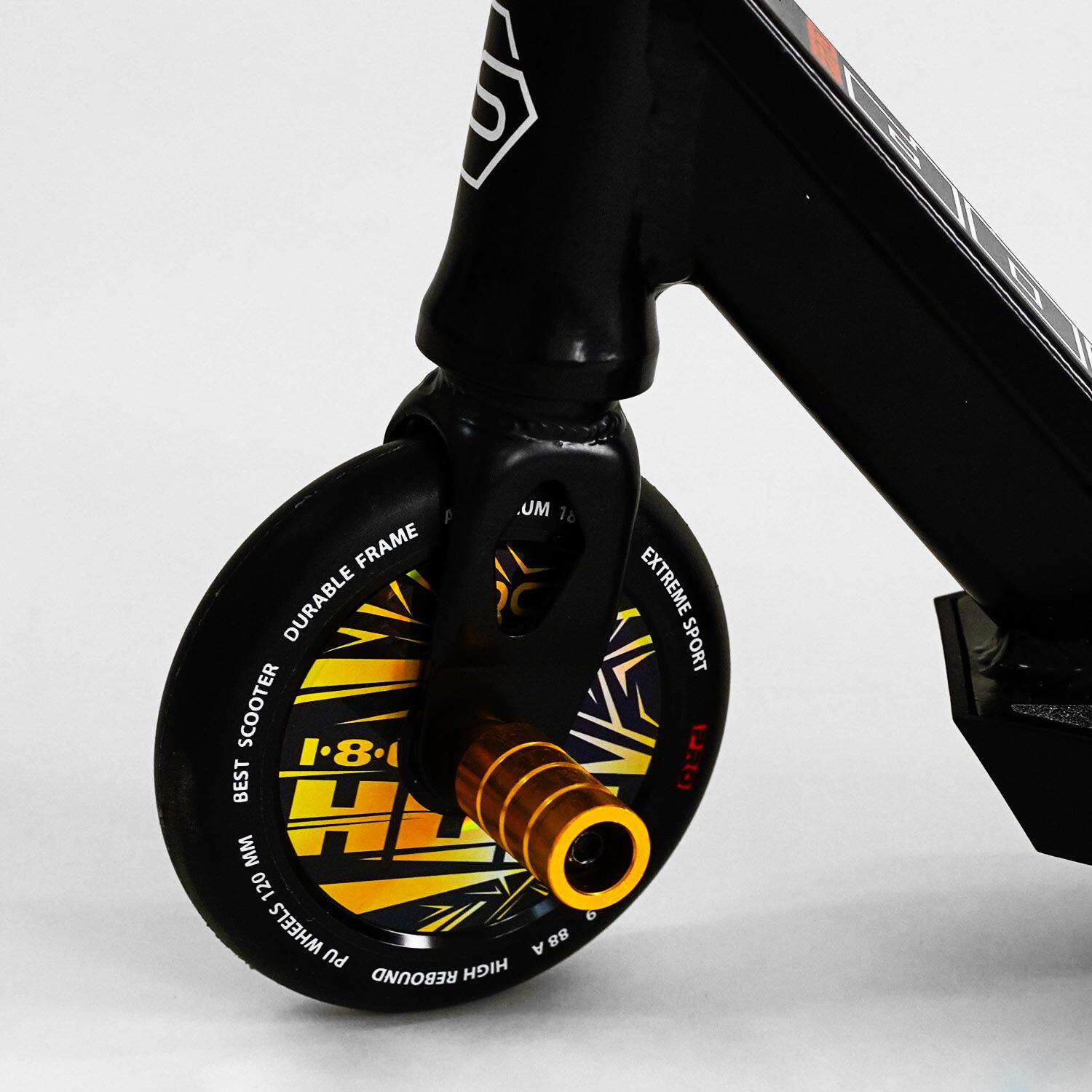 Самокат трюковий Best Scooter Hop Pro Hic-система пеги алюмінієвий диск/дека колеса PU Black (115638) - фото 7