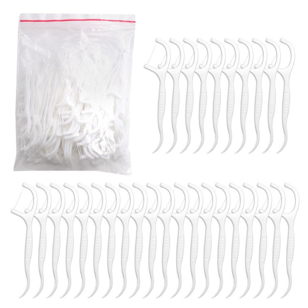 Зубная нить с держателем 100 шт. (137843)