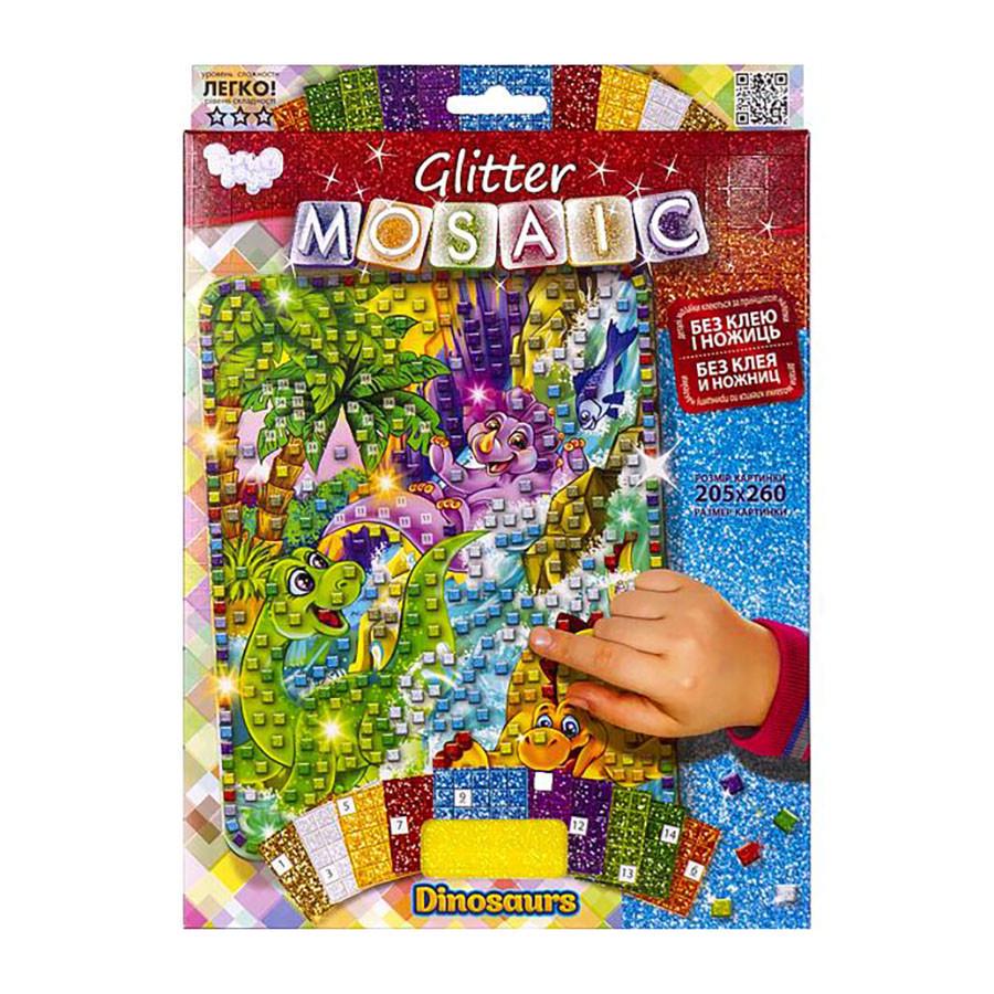 Мозаїка Danko Toys Динозаври від 5 років 29,5х21,5х2 см Коричневий (RN-250-N-961)