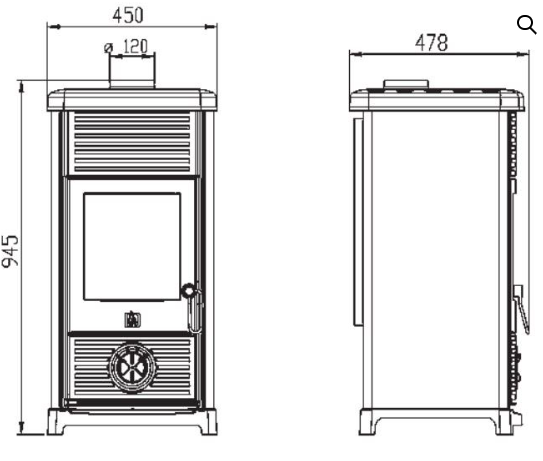 Печь-камин чугунная PLAMEN MAESTRAL N 10 кВт Кремовый (9255100) - фото 3