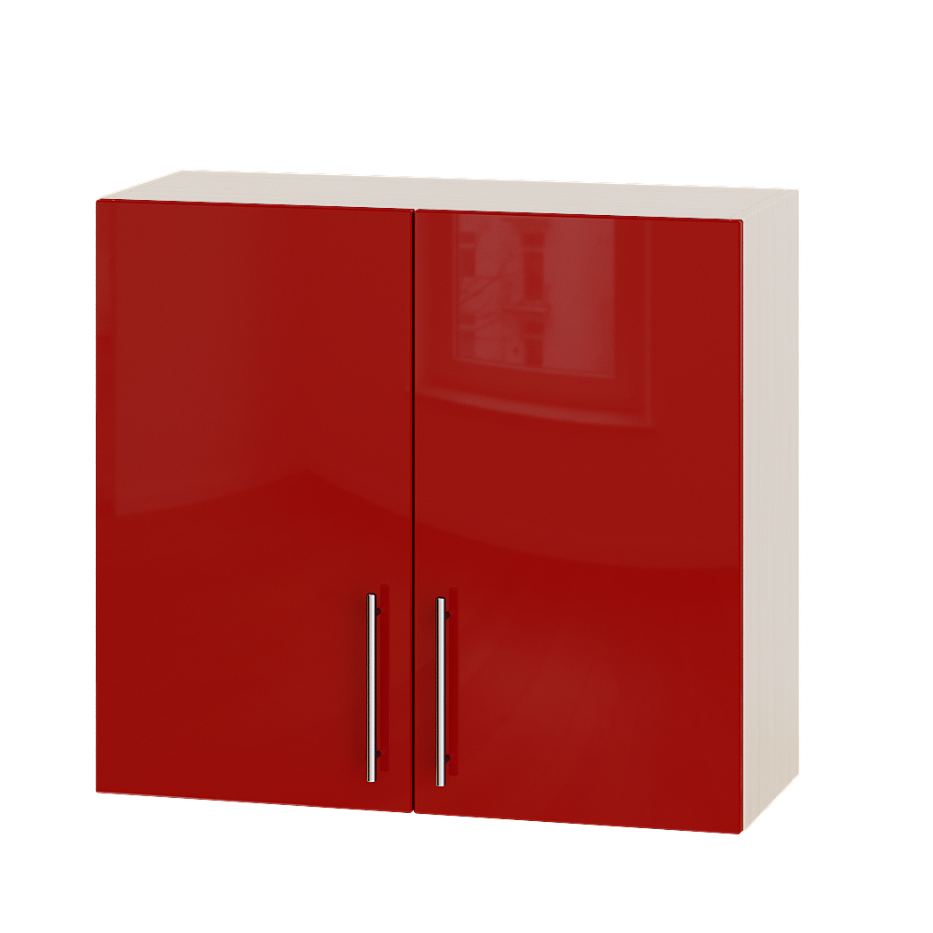 Шкаф верхний Эверест Модерн модуль для сушки посуды Верх В06-800 80х30х72 см Красный глянец/Дуб Молочный (05201)