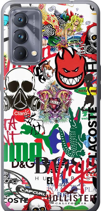 Чехол на Realme GT Master Many different logos (4022u-2852-42517)