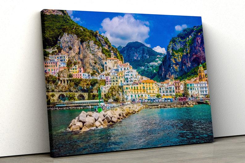 Картина на холсте KIL Art Город на берегу Италии 51x34 см (253)