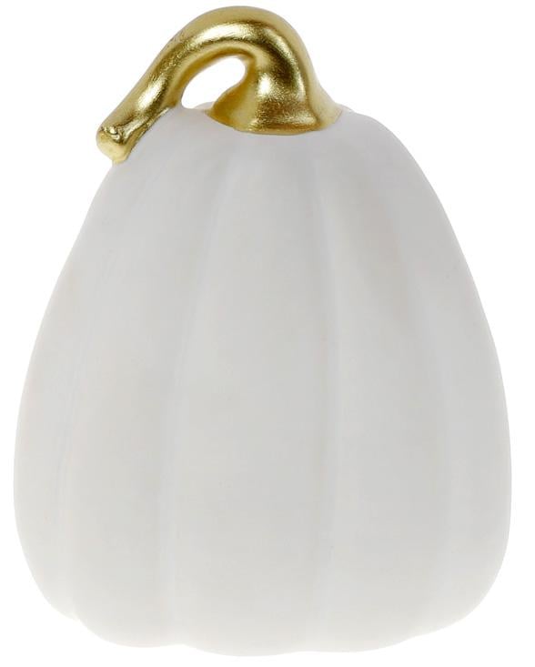 Фигурка фарфоровая Тыквушка 9х5х12 см Белый глянец/Золотой (BD-727-503)