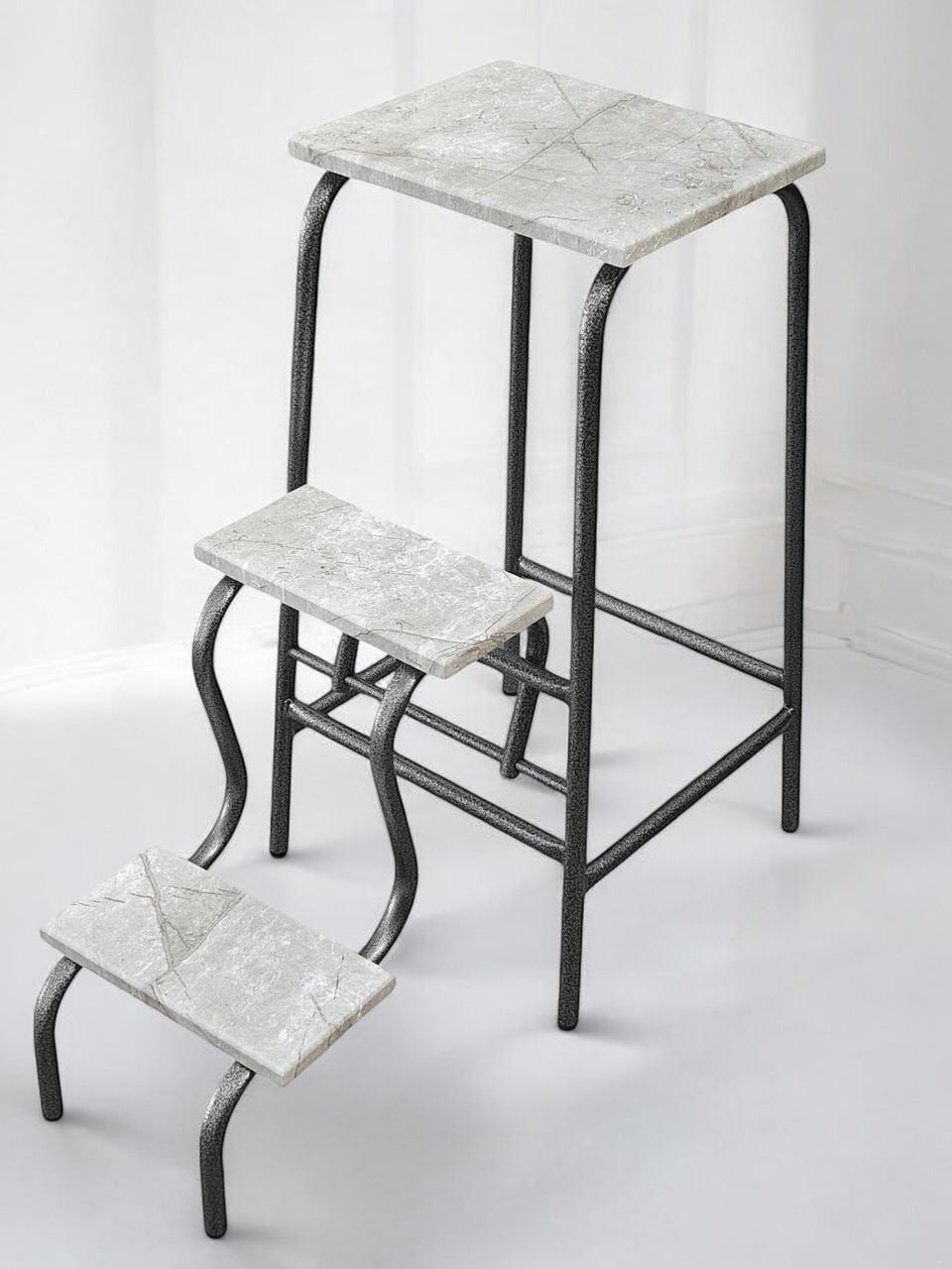 Стілець-драбина Наша Ковка 16 мм Мармур світлий/Графітовий (20981798)