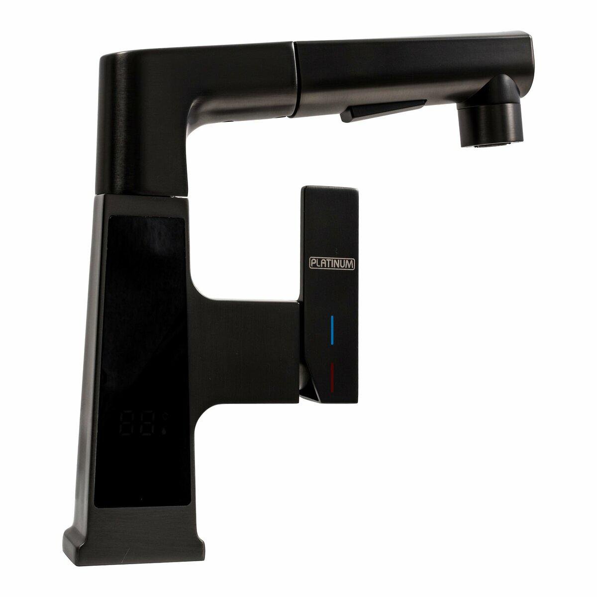 Смеситель для умывальника с индикатором Черный (A236)