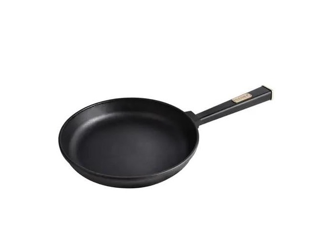 Сковорода чугунная Brizoll Optima классическая удобная 260х40 мм Black (O2640-P1)