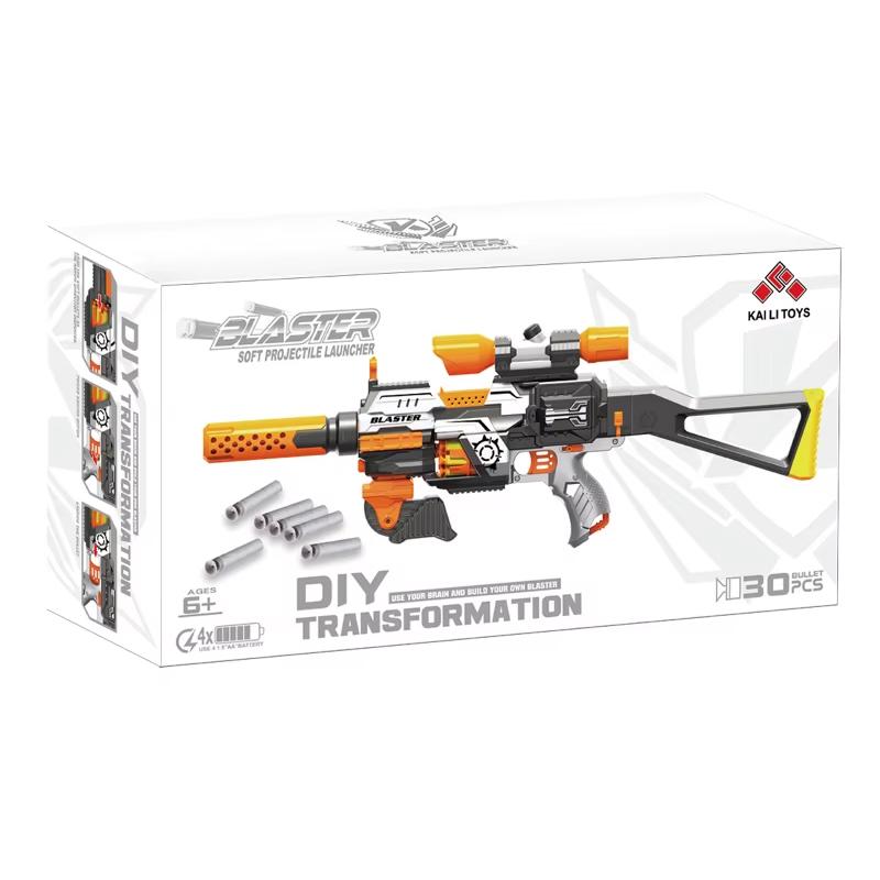 Бластер игровой с мягкими шарами 6 аксессуаров 30 патронов - фото 2 Бластер игровой с мягкими шарами 6 аксессуаров 30 патронов - фото 2