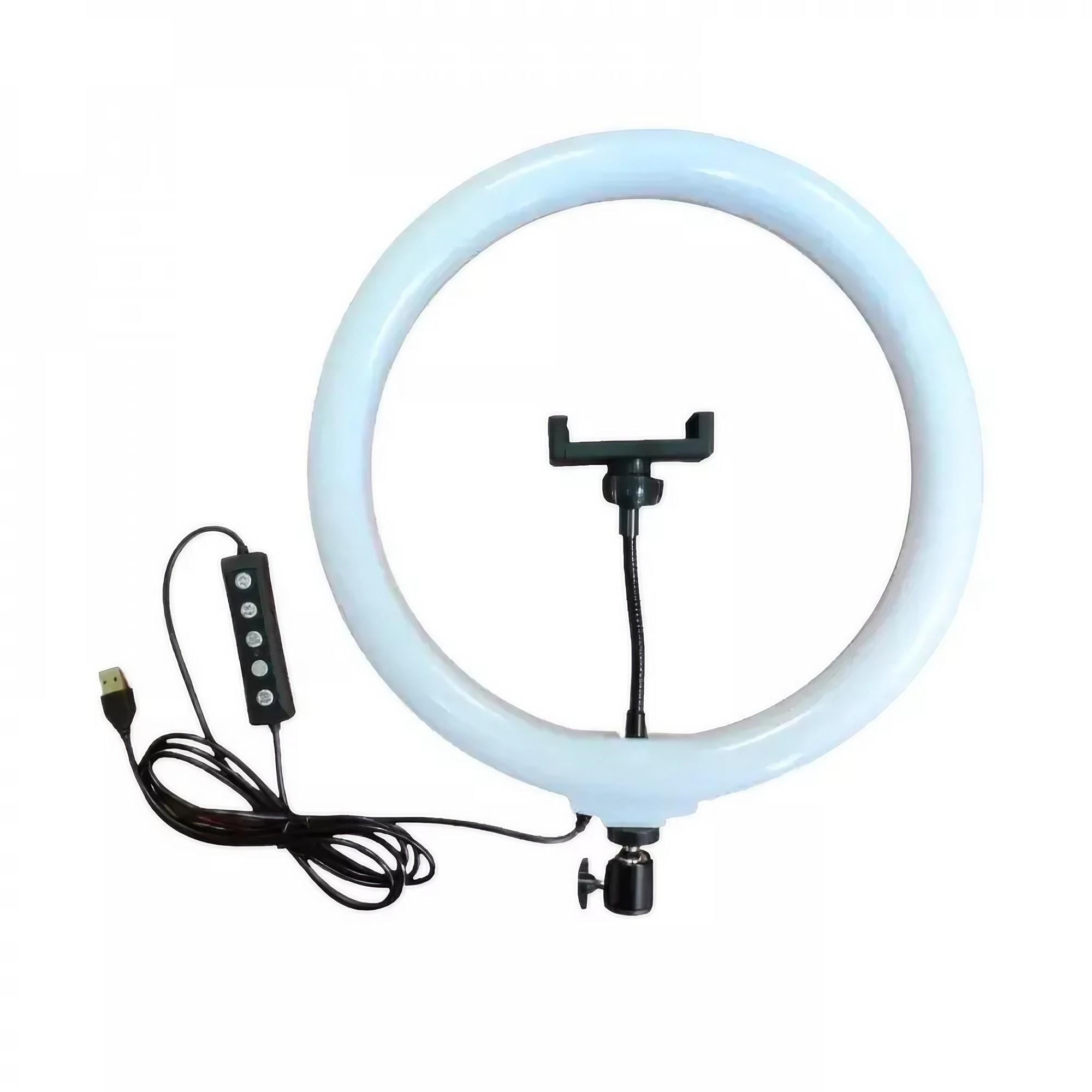 Кольцевая лампа 33 см 120 LED/24 RGB USB 5V пульт на кабеле (kmtЦ-000073807)