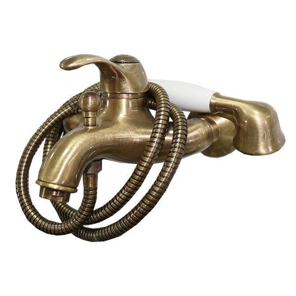 Смеситель для ванны SANTAN JAFAR 47ZZ5103 с душевым набором Old bronze (651950673f8d996fd46155e4)