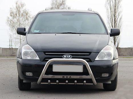 Кенгурятник WT004 CAN для Kia Carnival 2002-2013 гг. нержавеющая сталь Хром