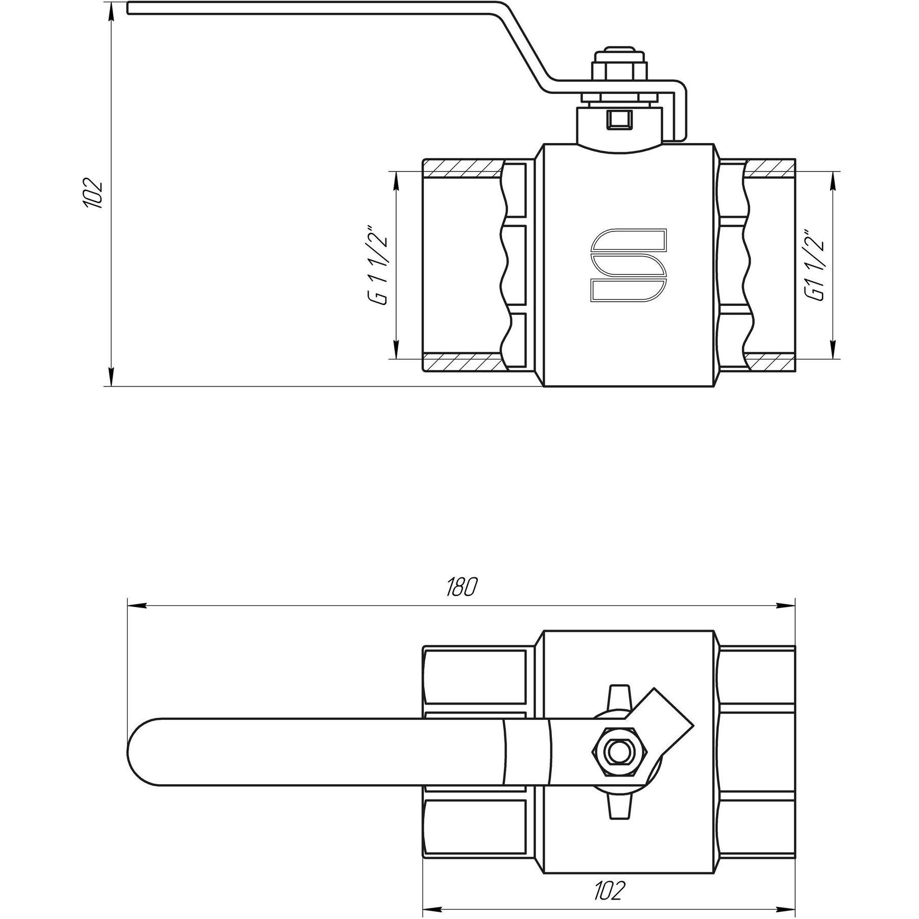 Кран кульовий Selba SL1506 000010251 1 1/2" ВВ ручка (104539) - фото 2