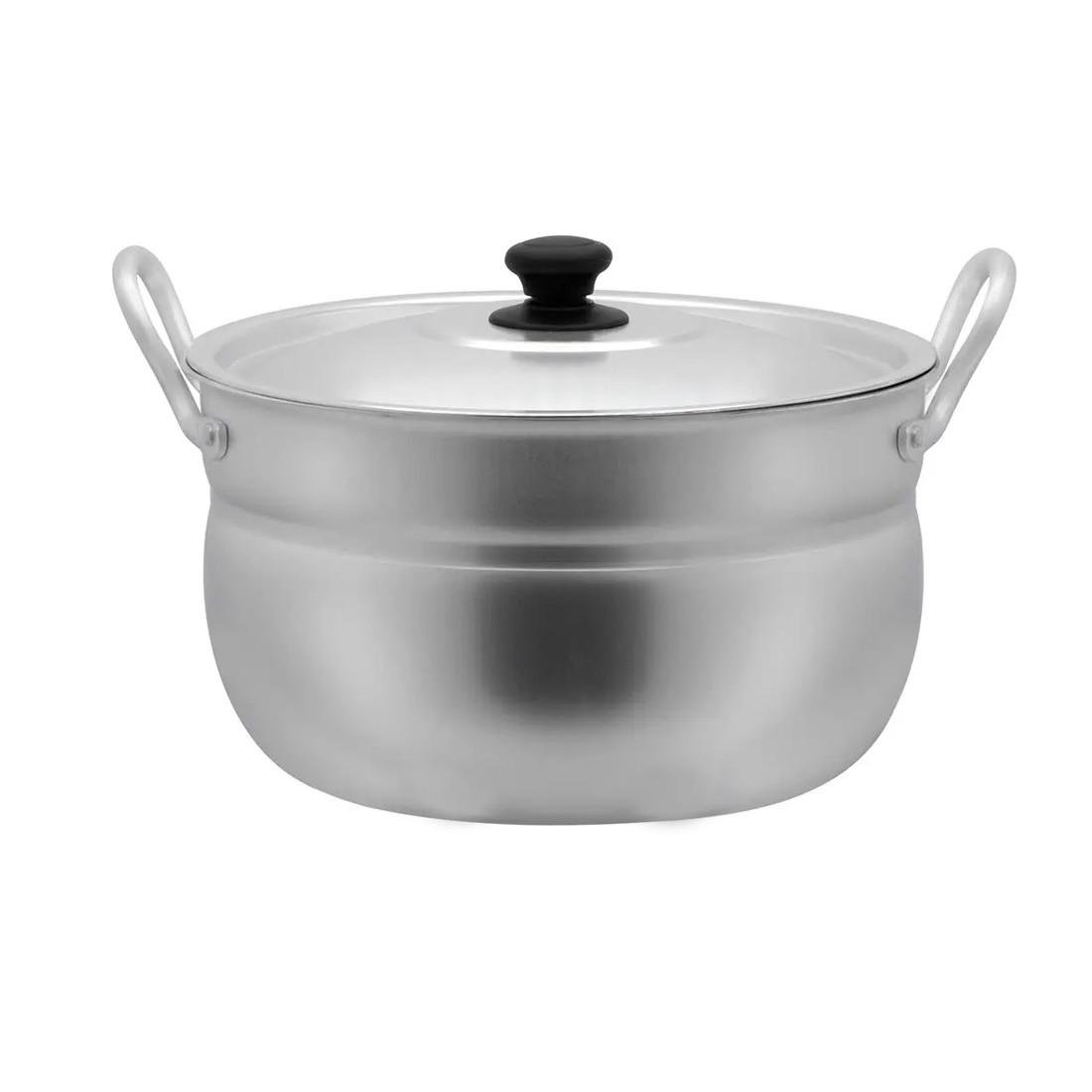 Каструля сферична з кришкою Interos алюмінієва 13 л 34 см - фото 3