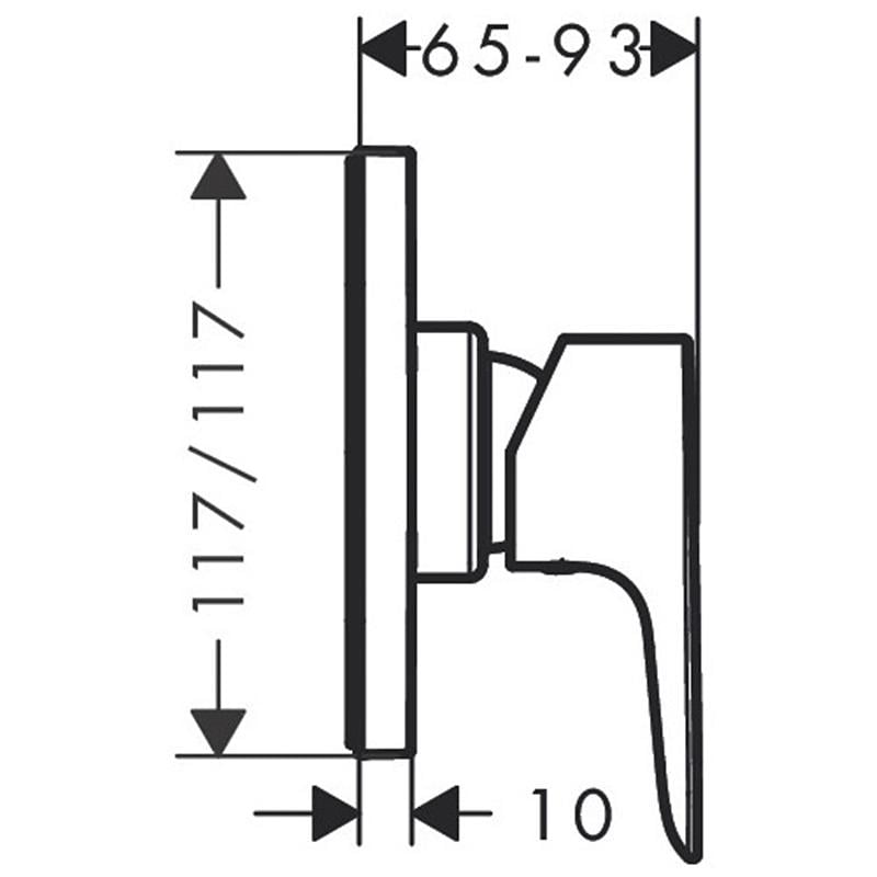 Зовнішня частина змішувача Hansgrohe TALIS SELECT E 71764000 Хром (98678) - фото 2