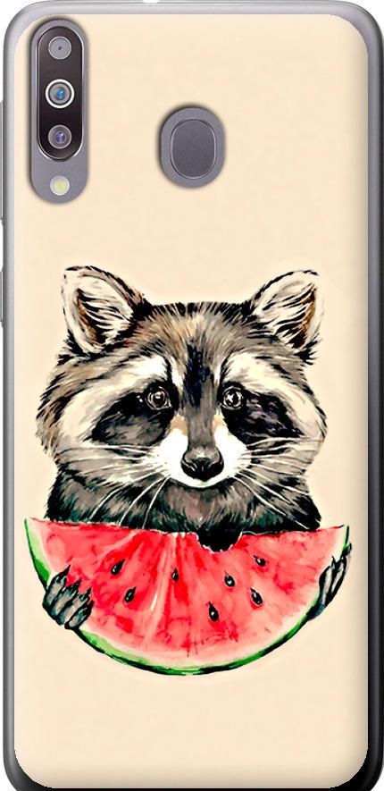 Чехол на Samsung Galaxy M30 Енотик с арбузом (4605u-1682-42517)