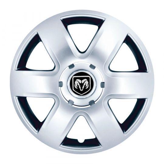 Ковпаки автомобільні SKS 337 R15 з логотипом Dodge 4 шт. Сріблястий