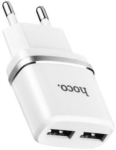 Устройство зарядное Hoco C12 Smart 2 USB 2,4A White (13029)