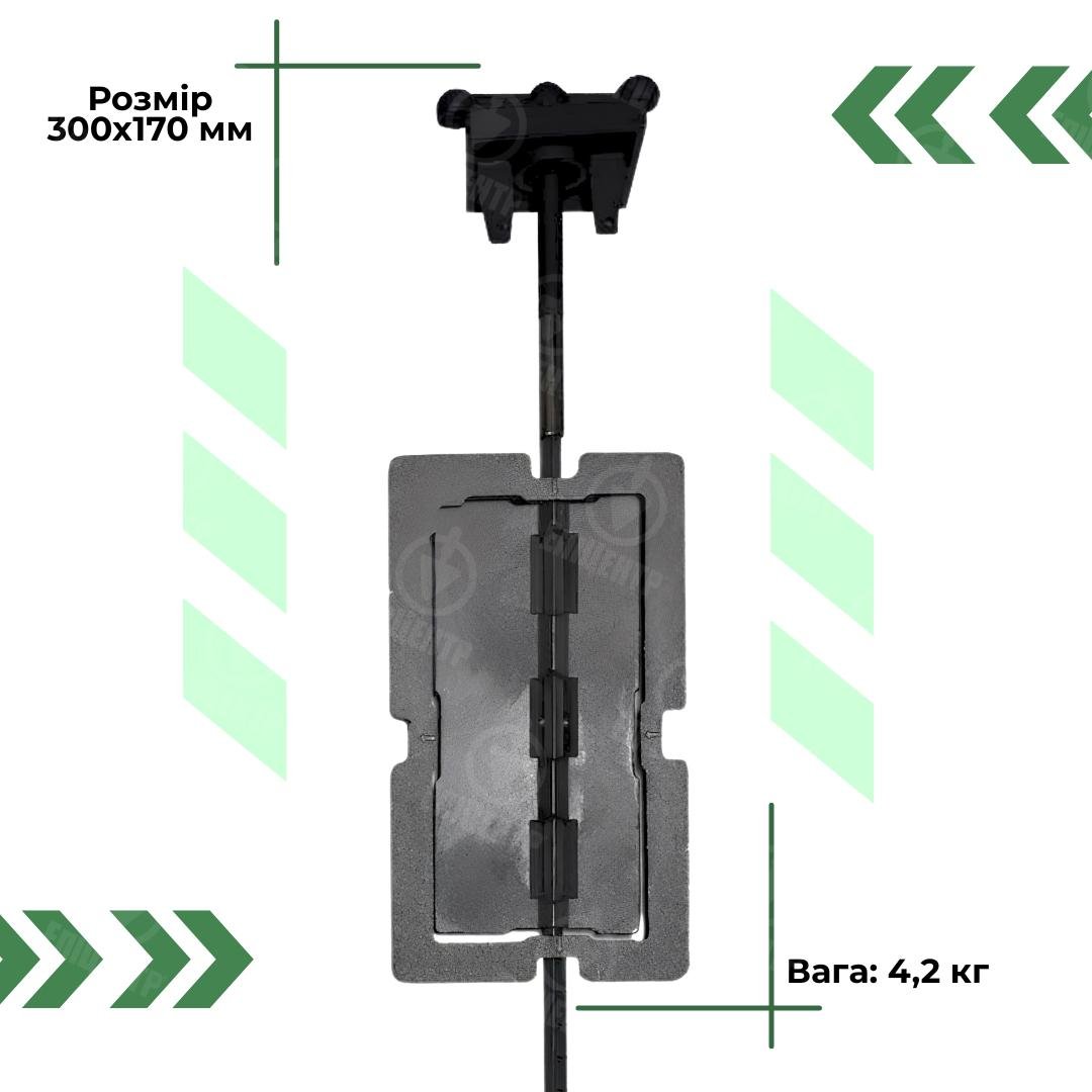 Булат для печи поворотный продольный 300x170 мм (45) - фото 4 Булат для печи поворотный продольный 300x170 мм (45) - фото 4