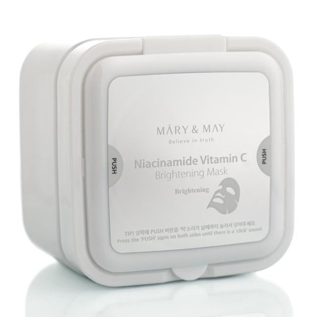 Маски осветляющие тканевые с ниацинамидом Mary&May Niacinanide Vitamin C Brightening Mask 30 шт.