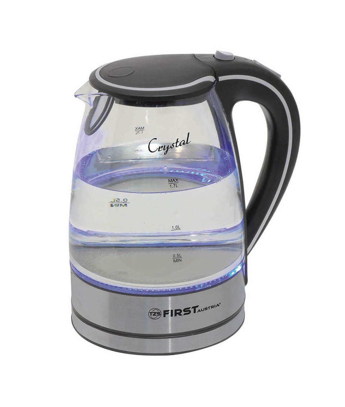 Электрочайник First FA-5406-2-BA 2200 Вт 1,7 л Black/Silver