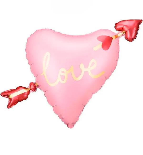 Воздушный шар Сердце со стрелой 76x55 см (1353762)