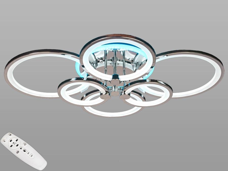 Люстра потолочная Octav с диммером и RGB подсветкой 150 Вт (8022/6HR LED)