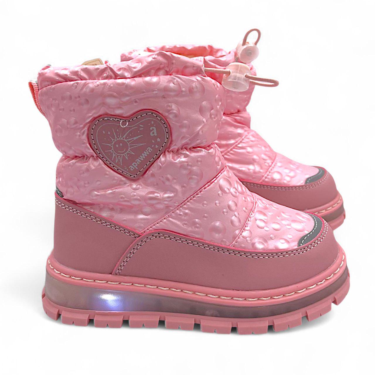 Дутики для девочки Apawwa зимние р.26 Розовый (VM1105)