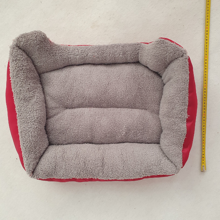 Лежанка для собак и кошек теплая 54х42 см Красный (A444-M-Red) - фото 8