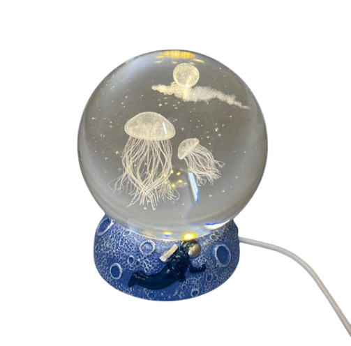 Ночник Хрустальный шар медуза USB (5096)