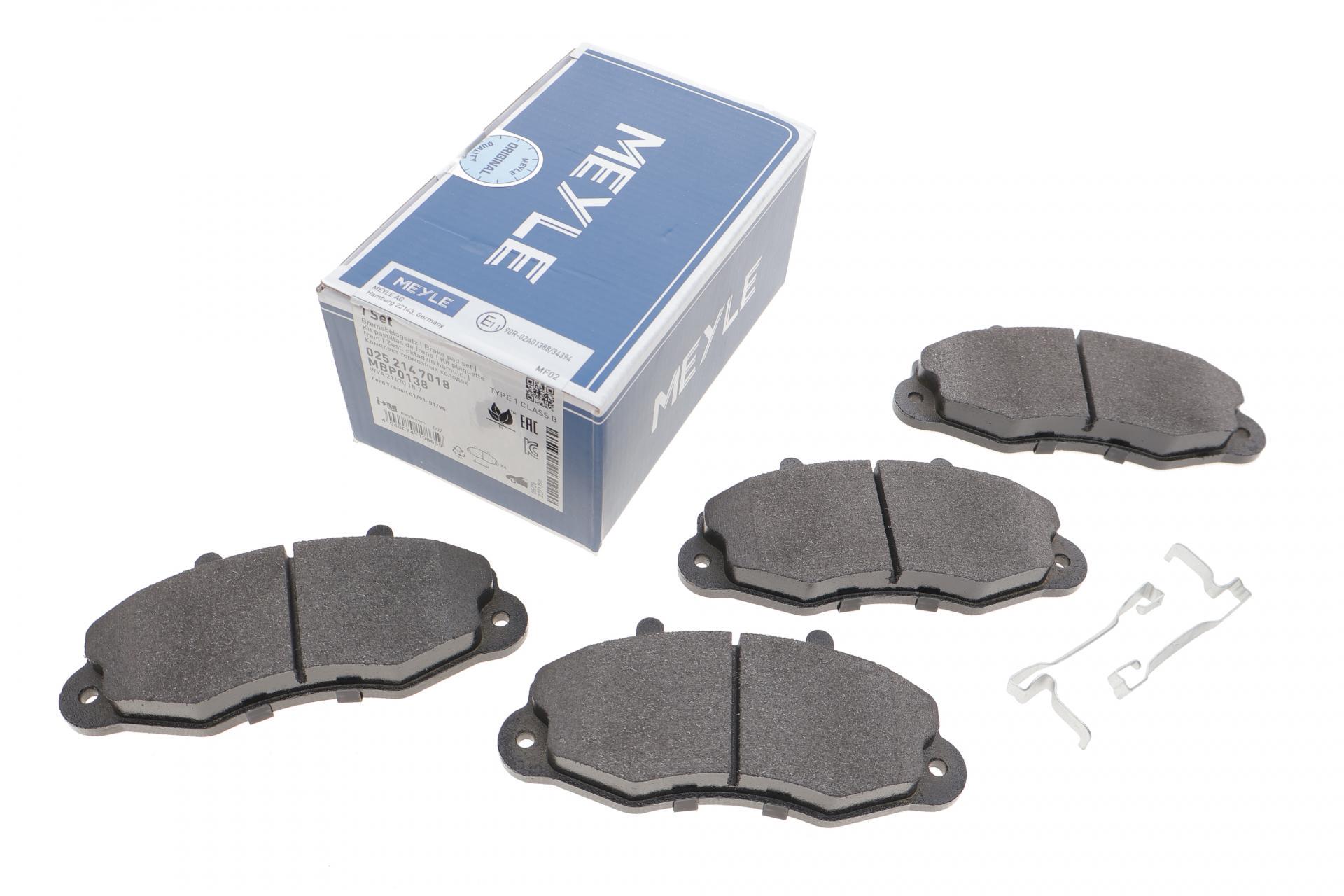 Колодки тормозные передние Meyle Ford Transit 91-00 14" (025 214 7018 MEYLE)