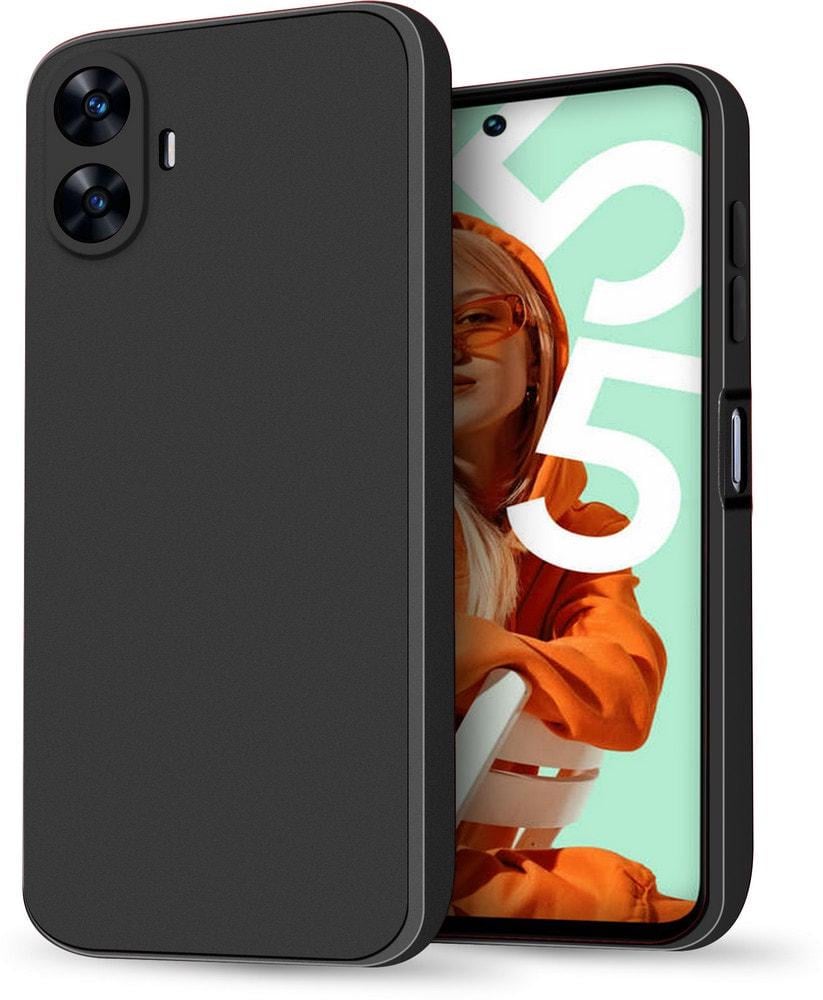 Силиконовый чехол HardCorner Realme C55 (с микрофиброй) Black (35403-2B)