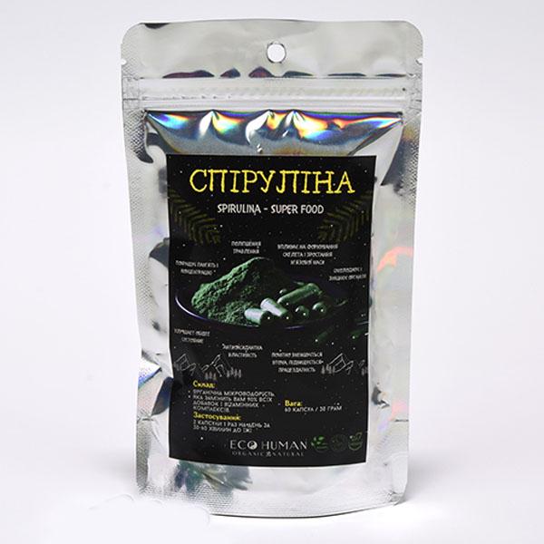 Спирулина Ecohumann Spirulina 60 капс. (000024547)