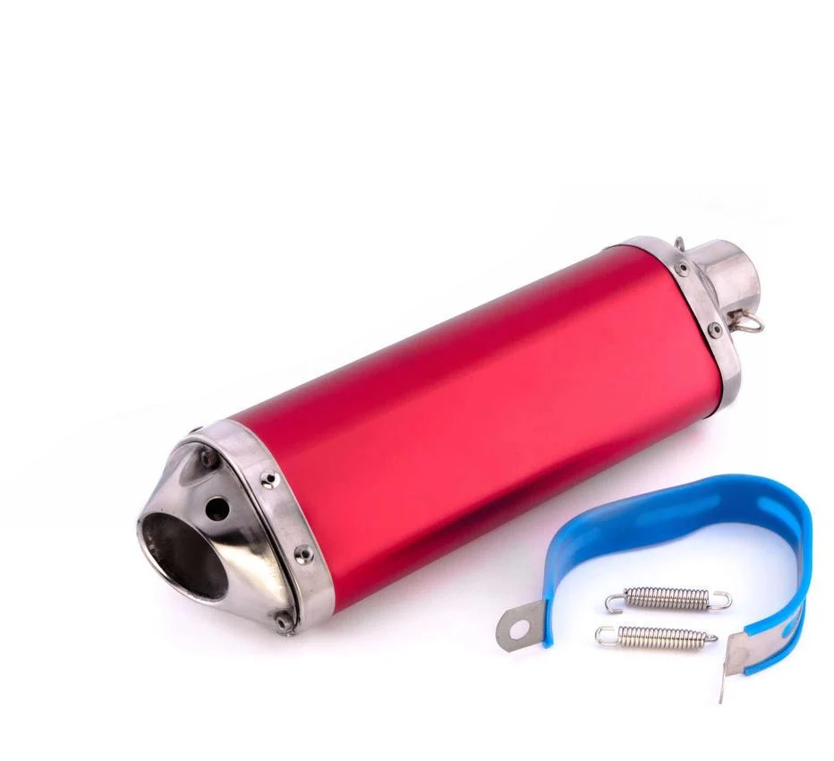 Глушитель тюнинг 118 420х100 мм/крепление Ø 78 мм Красный прямоток (2177153876)