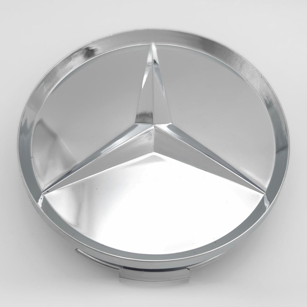 Ковпачок заглушка маточини колеса Mercedes Benz 75 мм тип 2 Хром глянець (3012422577)