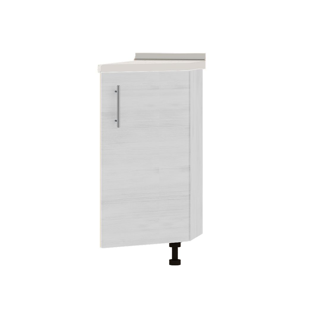 Шкаф нижний Эверест Оптима модуль угловое окончание Низ Н97-300 30х55х85 см Северное дерево светлое/Дуб Молочный (04291)