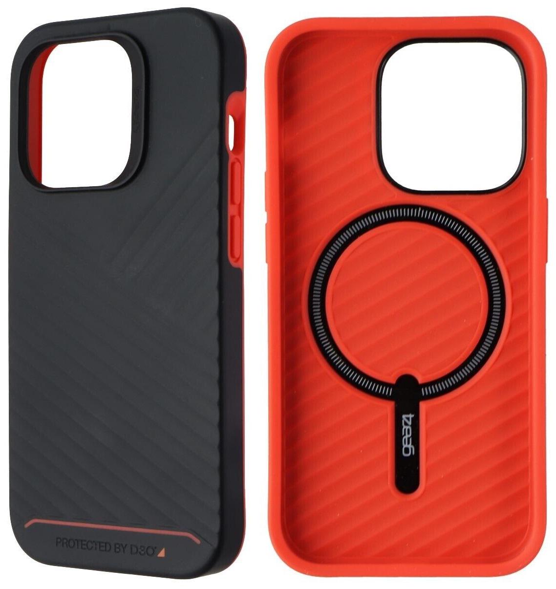 Чехол противоударный ZAGG Gear4 Denali Snap MagSafe для Iphone 14 Pro (6.1") Black Orange