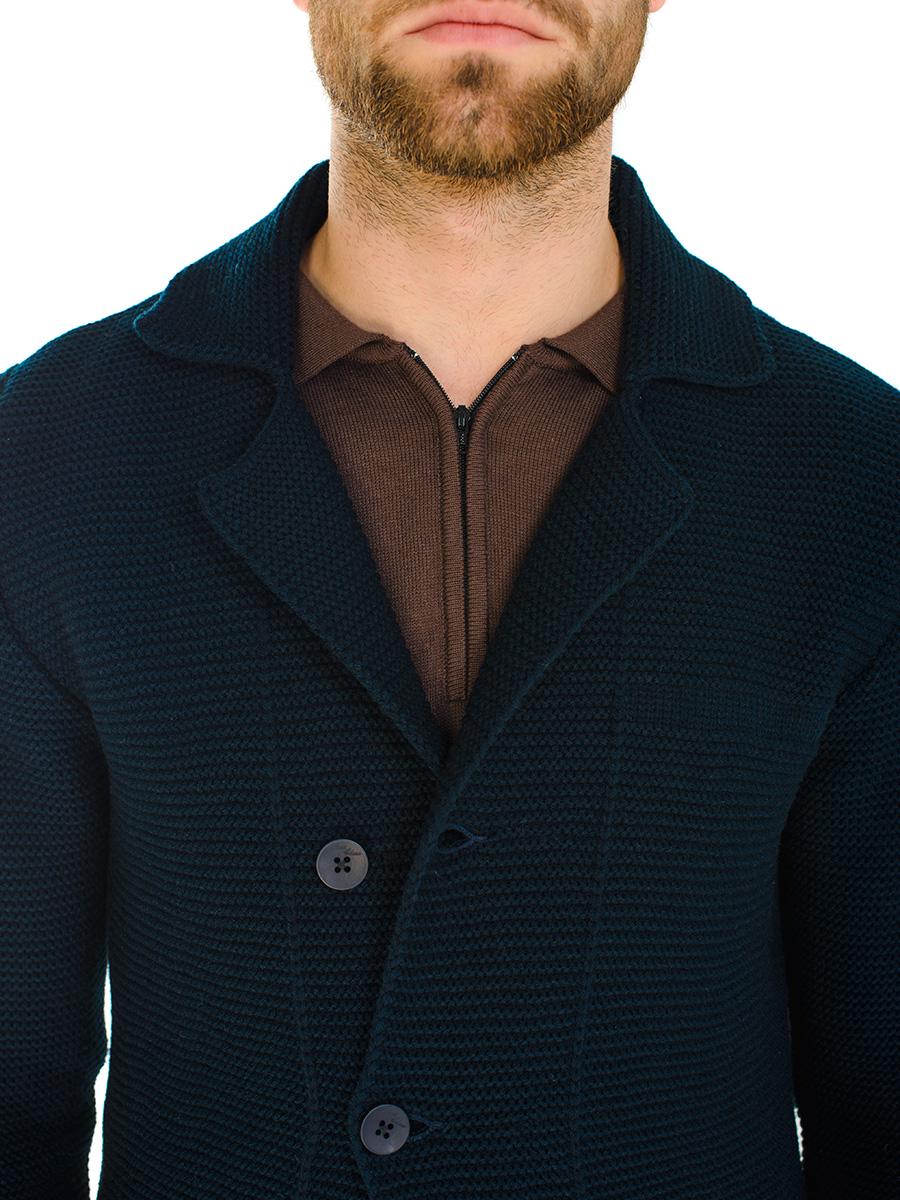 Трикотажний піджак SVTR р. 52 Темно-синій (369) - фото 4