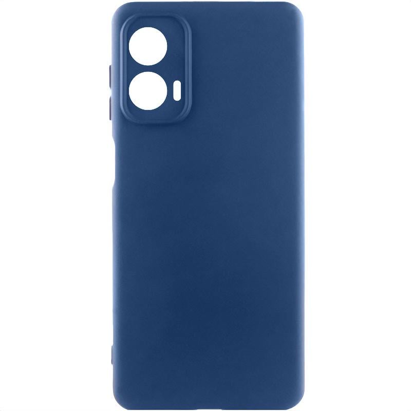Противоударный Чехол Silicone Cover Lakshmi Full Camera (AA) для Motorola Moto G85 Синий / Navy Blue