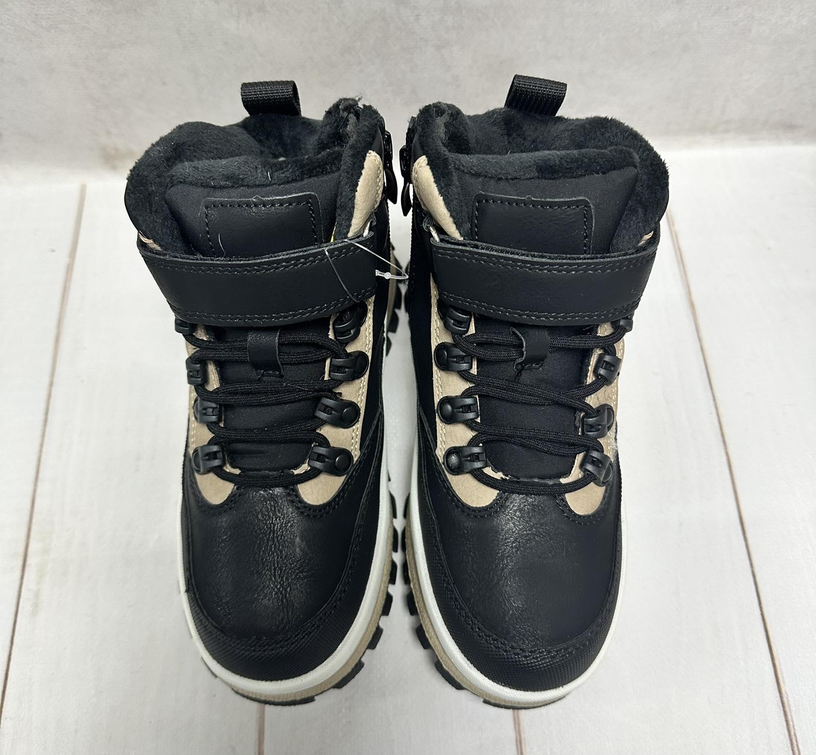 Черевики дитячі Clibee зимові на овчині р. 33/21 см Чорно-бежевий - фото 2