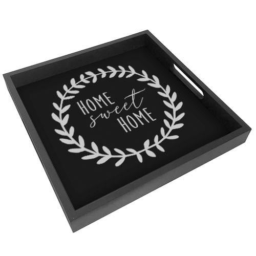 Таця Presentville Home sweet home 30x30x4 см (PDN_19N001_BL)