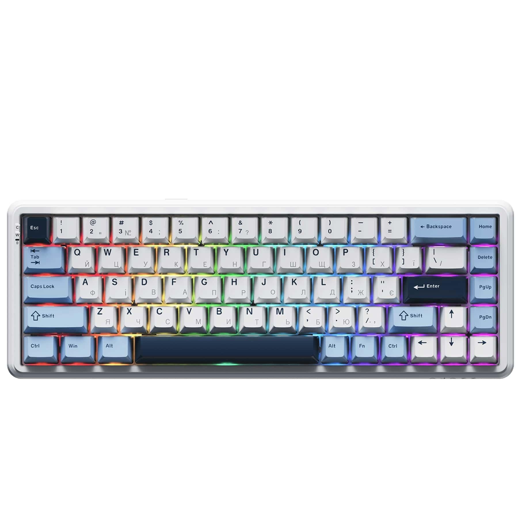 Клавиатура механическая игровая Ajazz AK680 Max 68 клавиш USB-C Magnetic Switch White (AK680-M-BWD-AW)