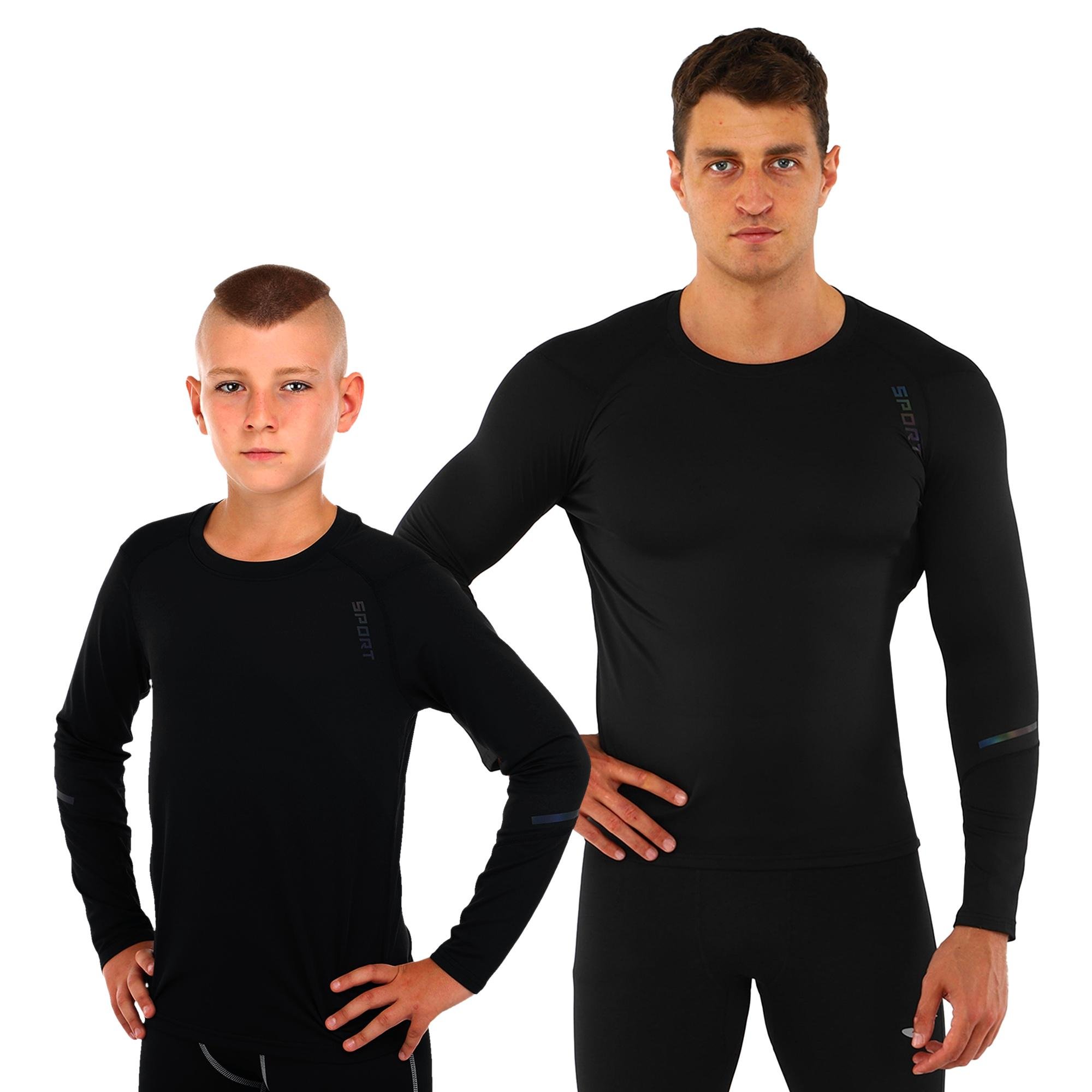 Компресійна футболка чоловіча LIDONG UA-508 з довгим рукавом M зріст 165-170 см Чорний (6936116101371) - фото 2 Компресійна футболка чоловіча LIDONG UA-508 з довгим рукавом M зріст 165-170 см Чорний (6936116101371) - фото 2