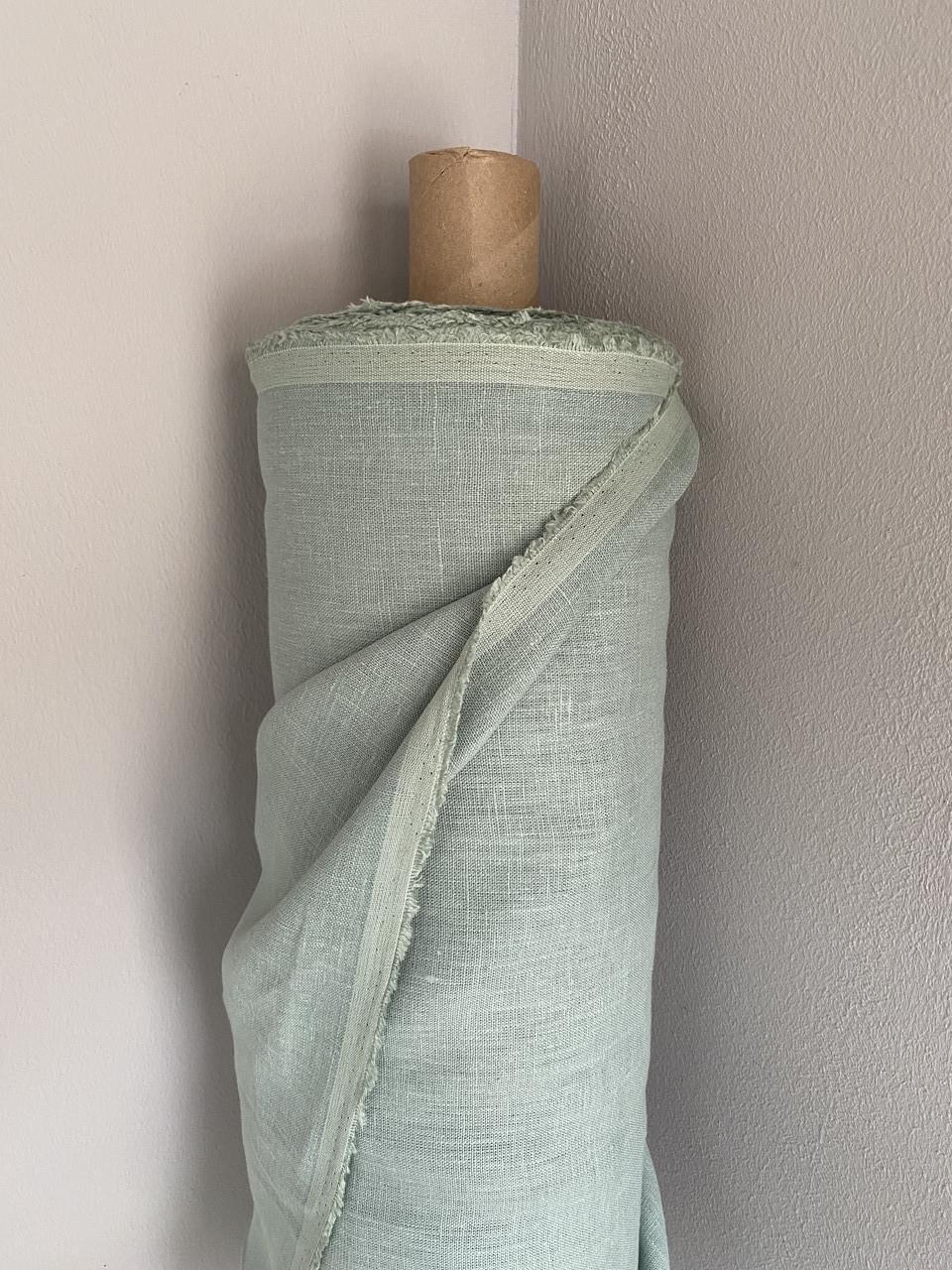 Ткань Linen Plus льняная Мятный 1541 - фото 6 Ткань Linen Plus льняная Мятный 1541 - фото 6