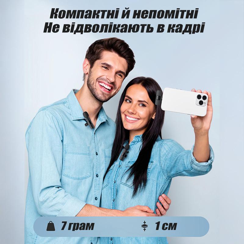 Микрофон беспроводной петличный K9 Selection на одежду/для телефона/Type-C/Bluetooth/для записи 2 шт. (K9-Type-C) - фото 10 Микрофон беспроводной петличный K9 Selection на одежду/для телефона/Type-C/Bluetooth/для записи 2 шт. (K9-Type-C) - фото 10